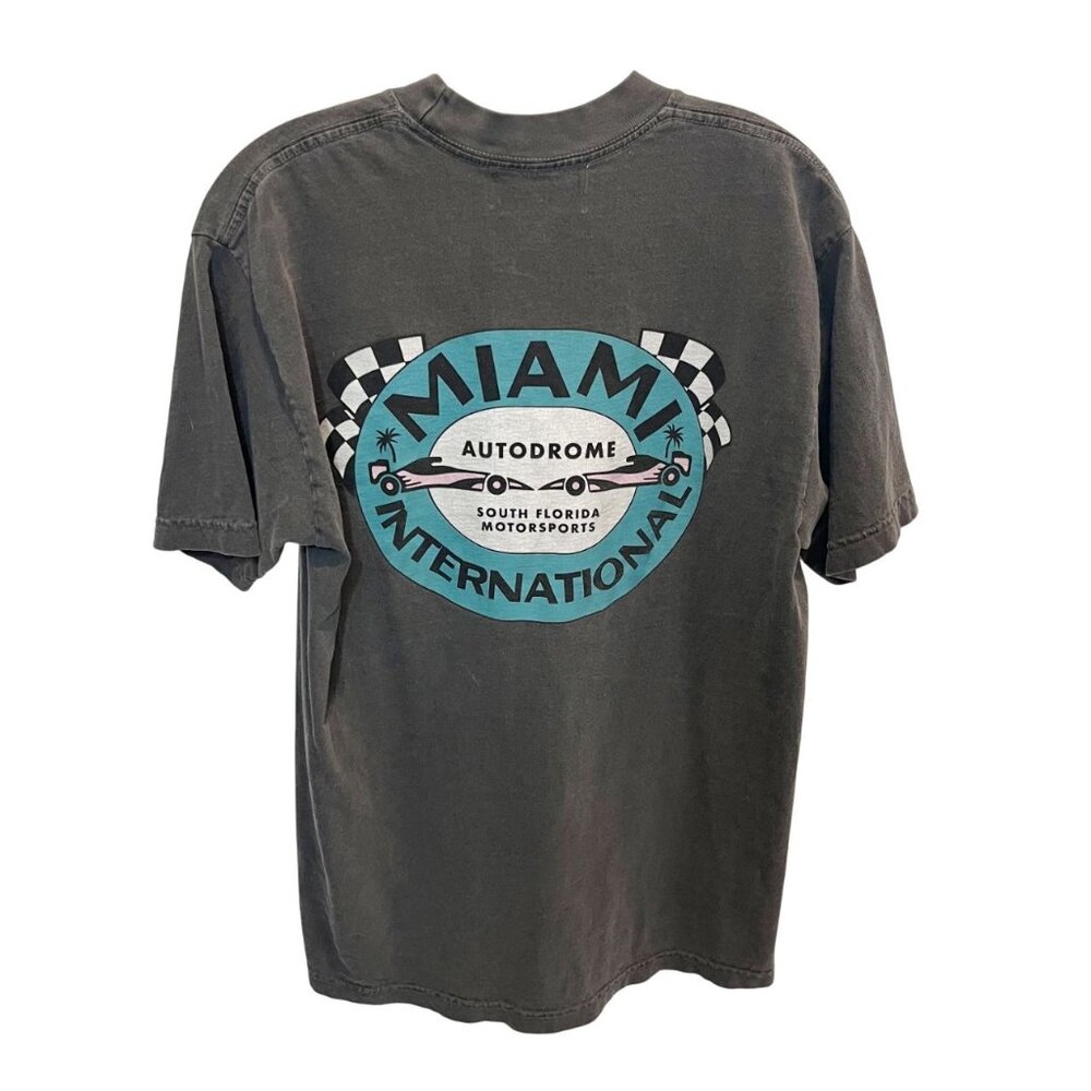 Miami Autodrome South Florida Motorsports Gray Graphic Tee F1 Racing MEDIUM
